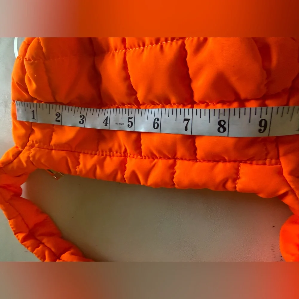 Orange Quilted‎ Shoulder Bag